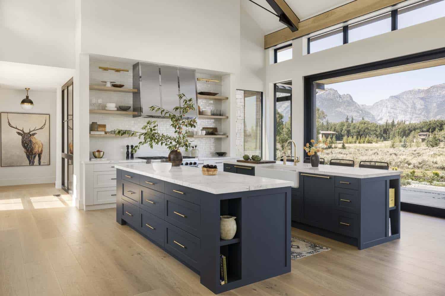 modern kitchen with dual islands and a Mountain View
