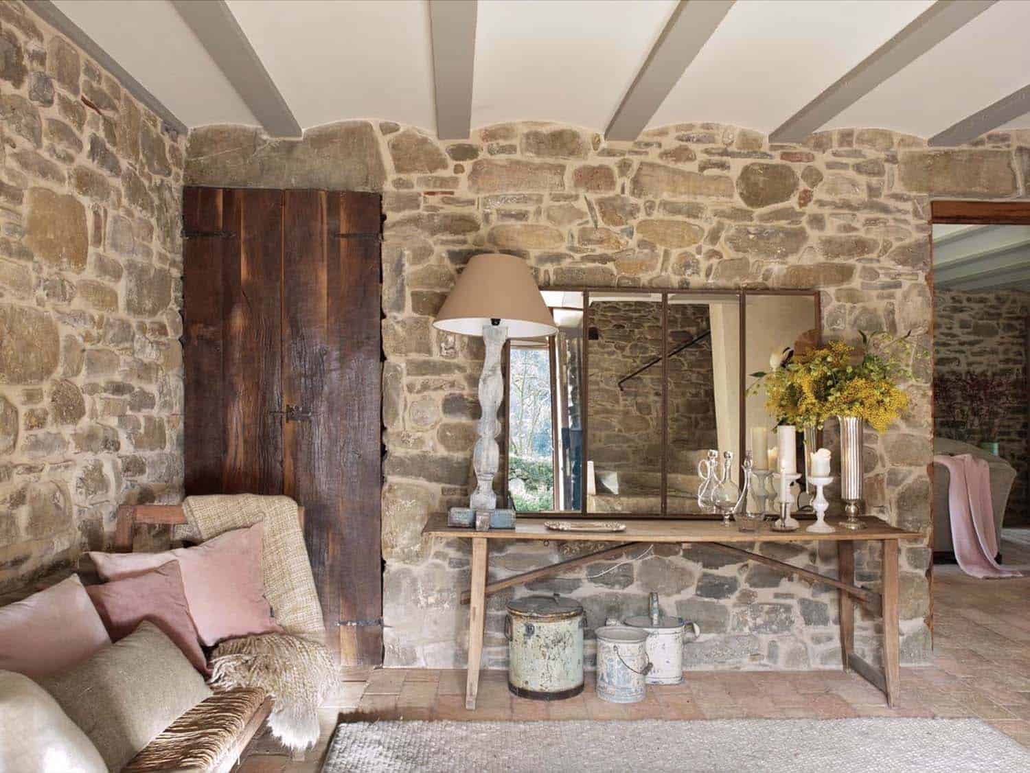 rustic country house entry