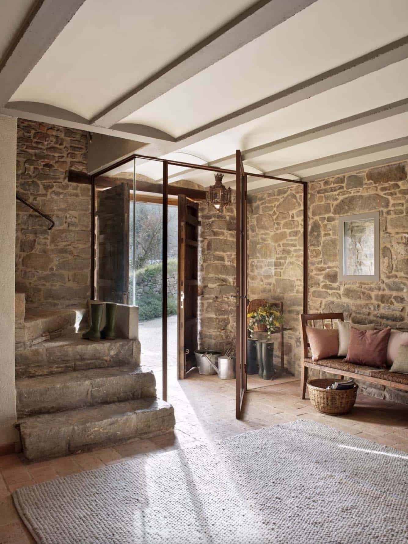 rustic country house entry