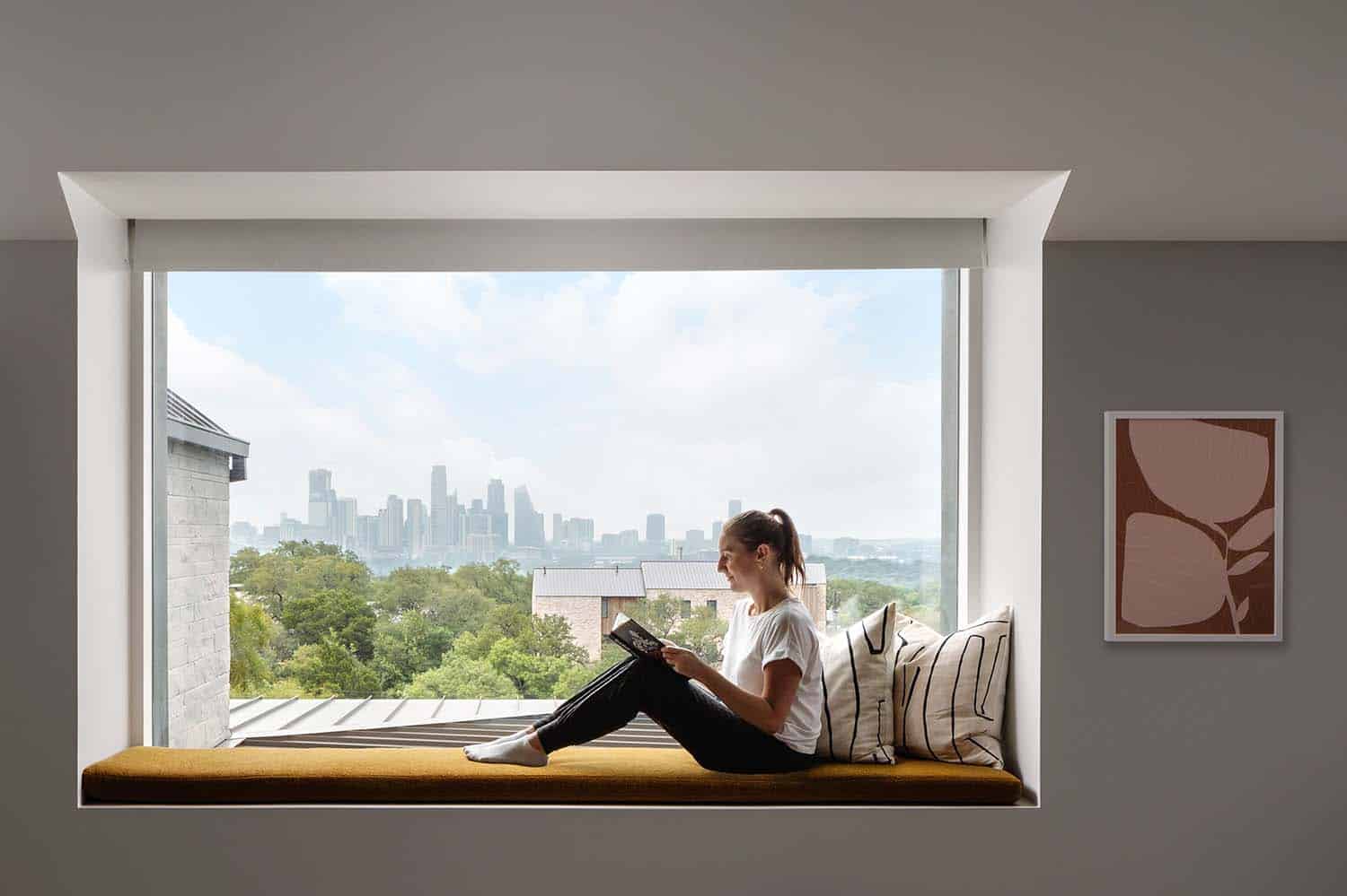 modern bedroom window seat