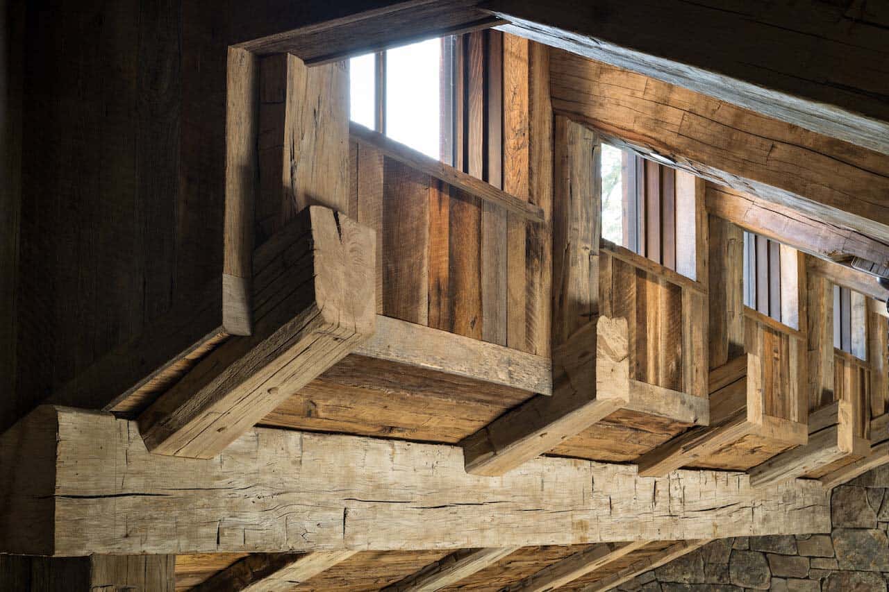 rustic mountain style ceiling detail