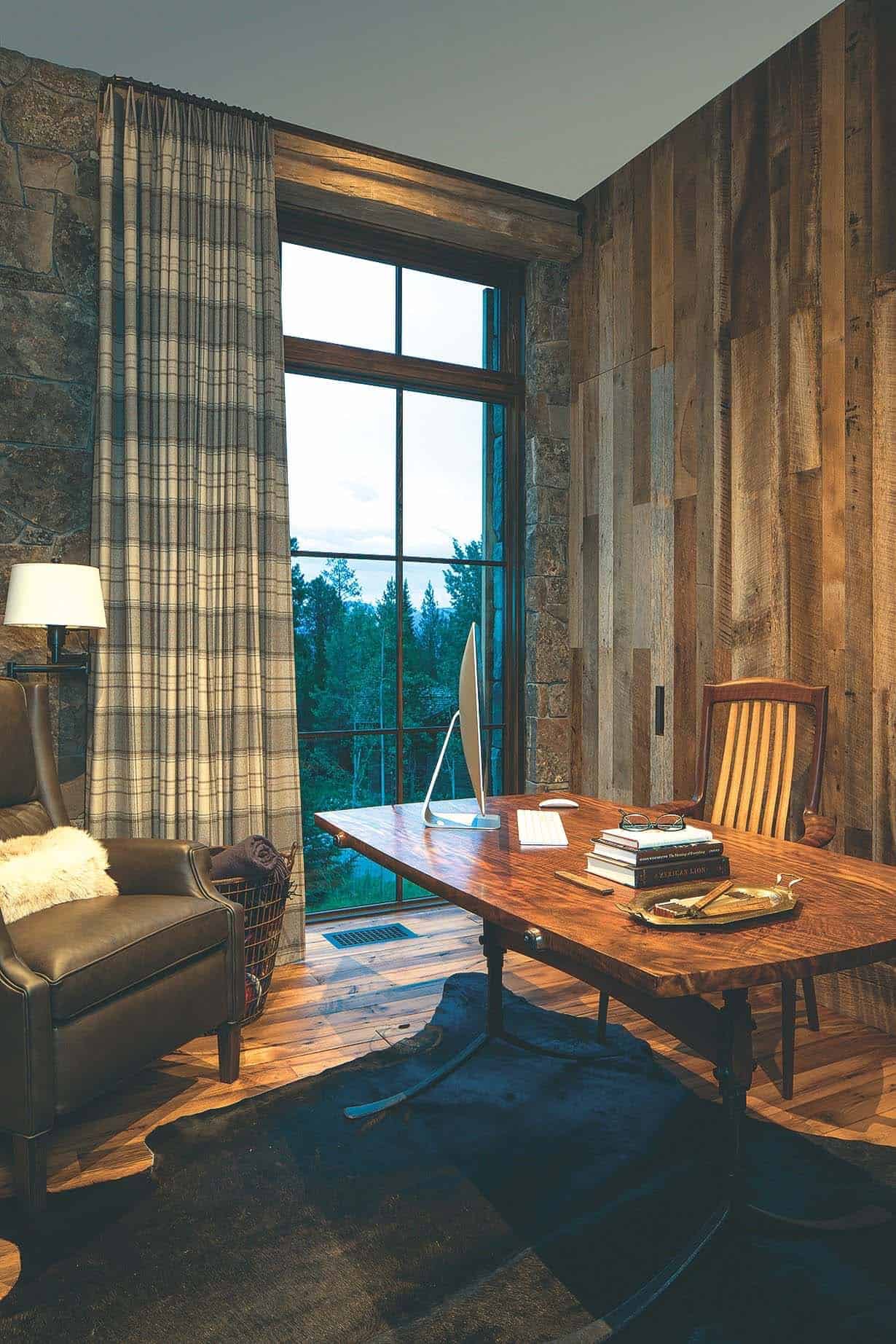 rustic mountain style home office