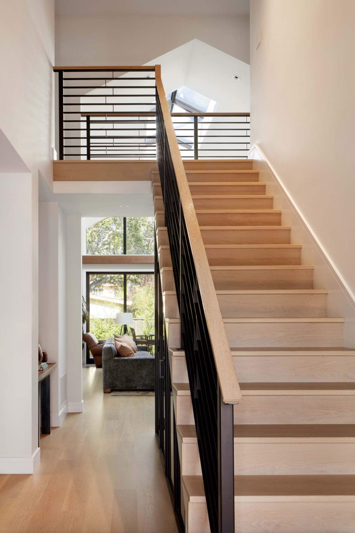 transitional home staircase