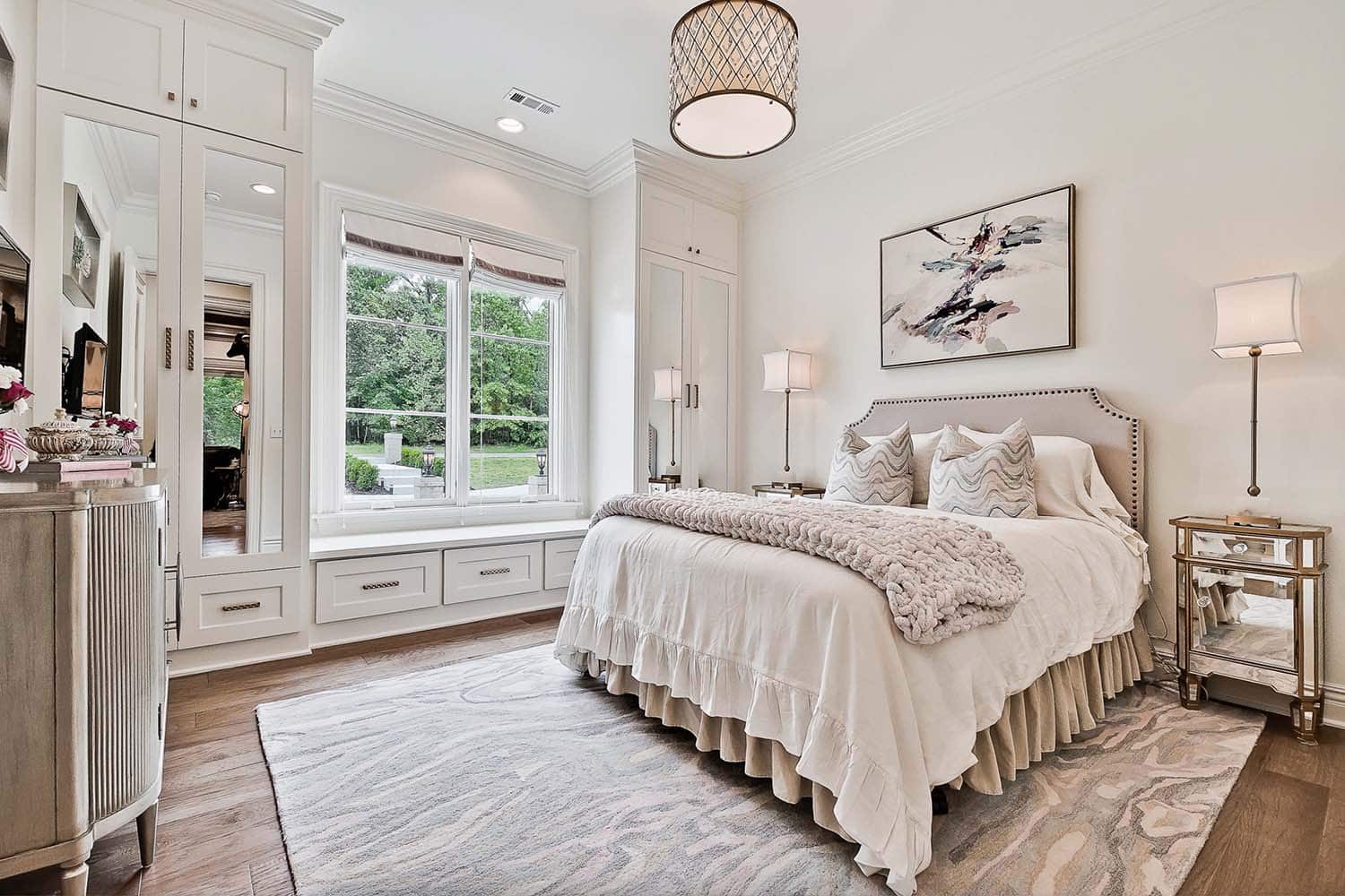 transitional style guest bedroom