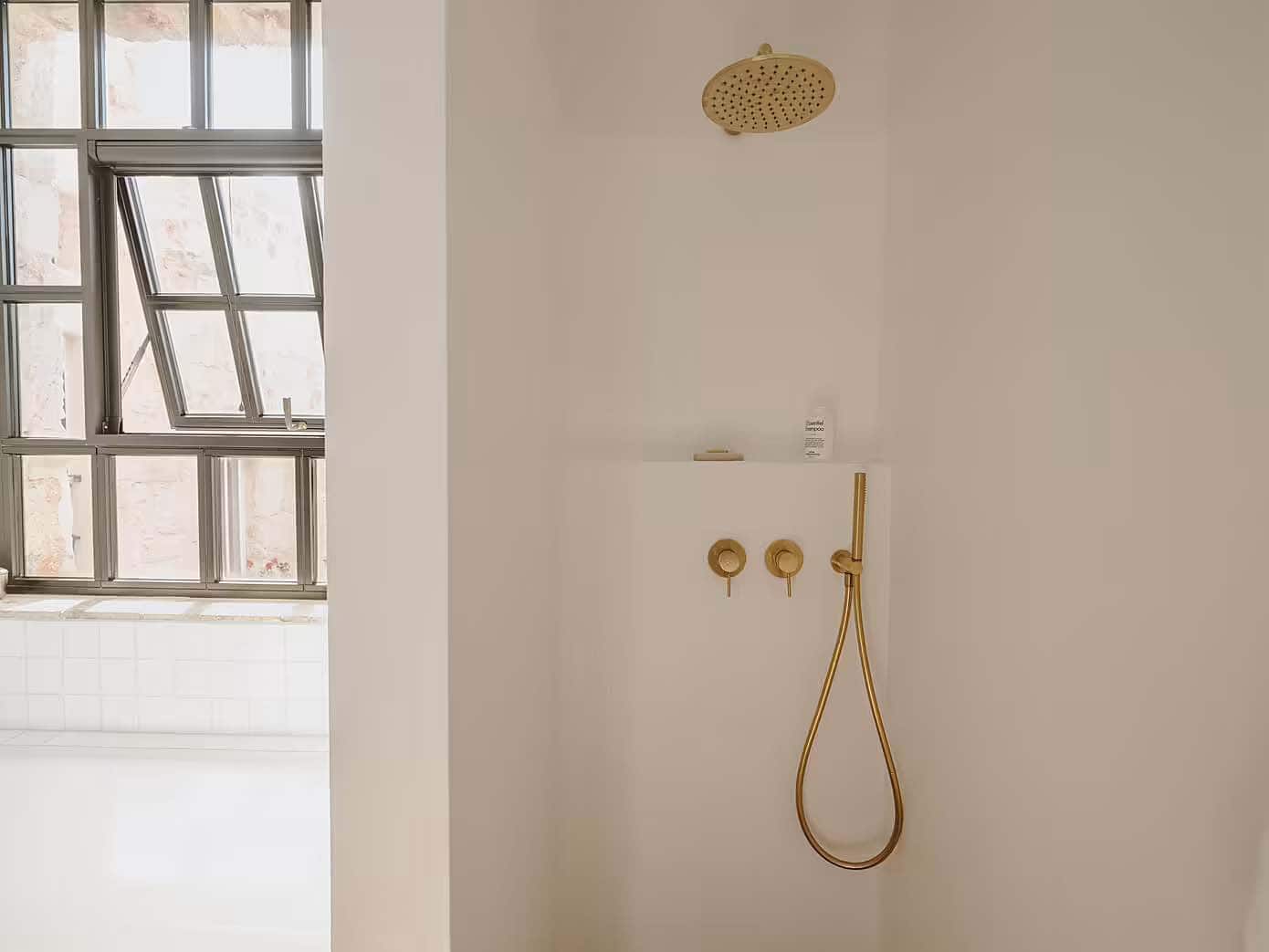 contemporary bathroom shower