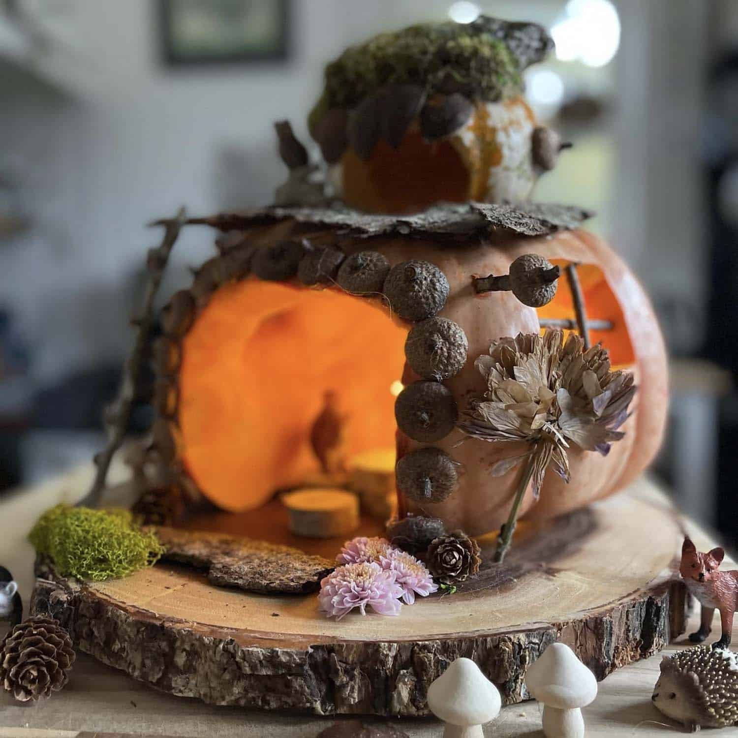 pumpkin fairy house 
