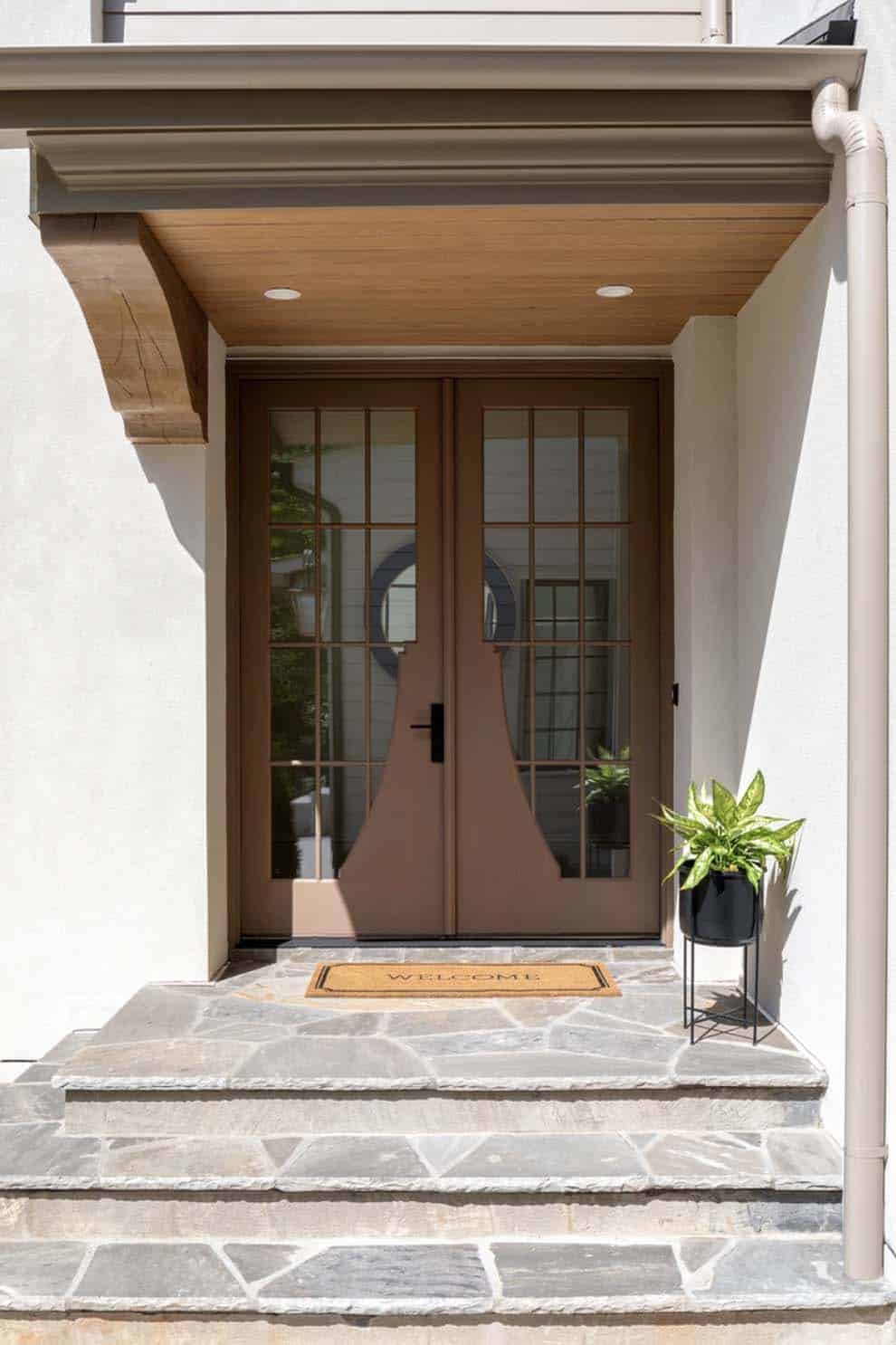 European-inspired home exterior entry