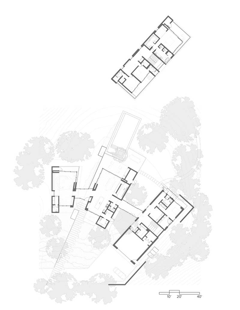 modern pavilion house floor plan
