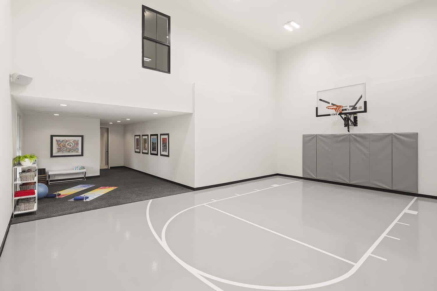 modern sports court and home gym
