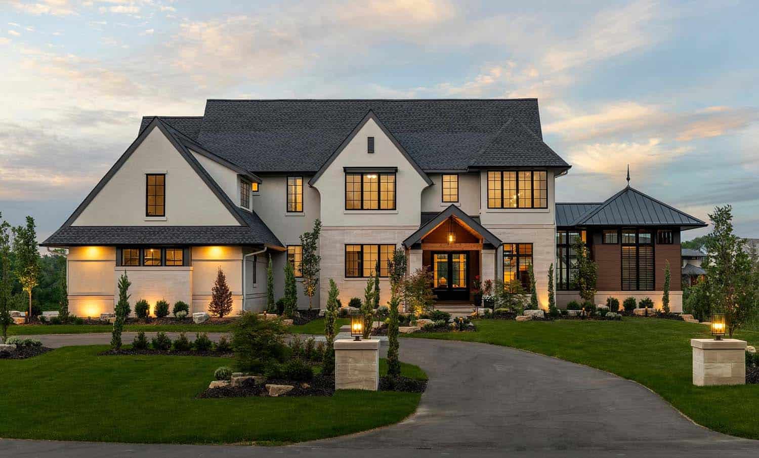 transitional stye home exterior