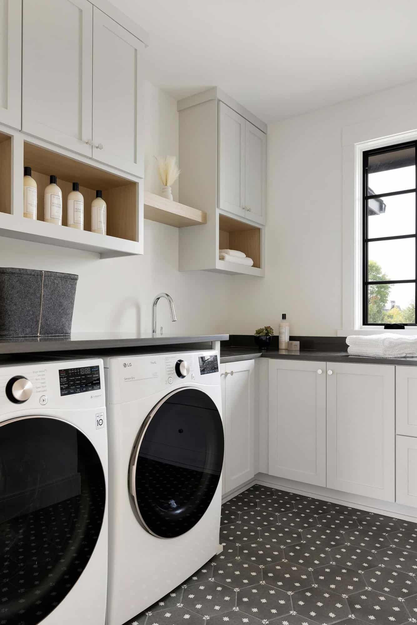 transitional laundry room