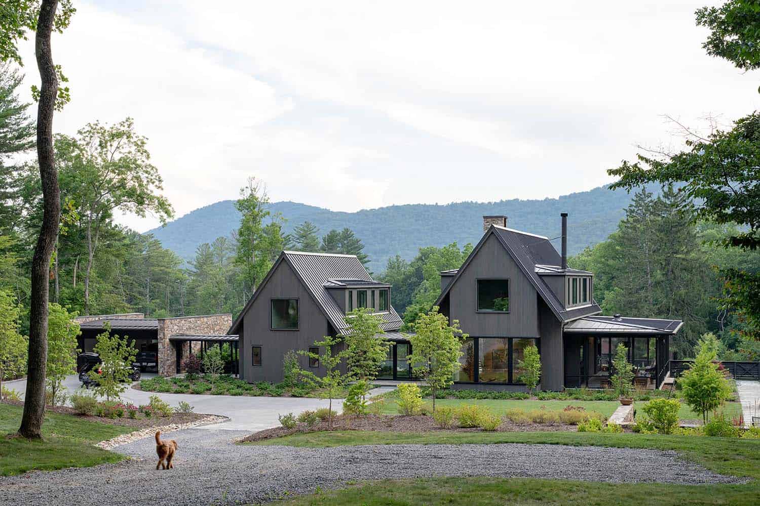 modern mountain farmhouse exterior