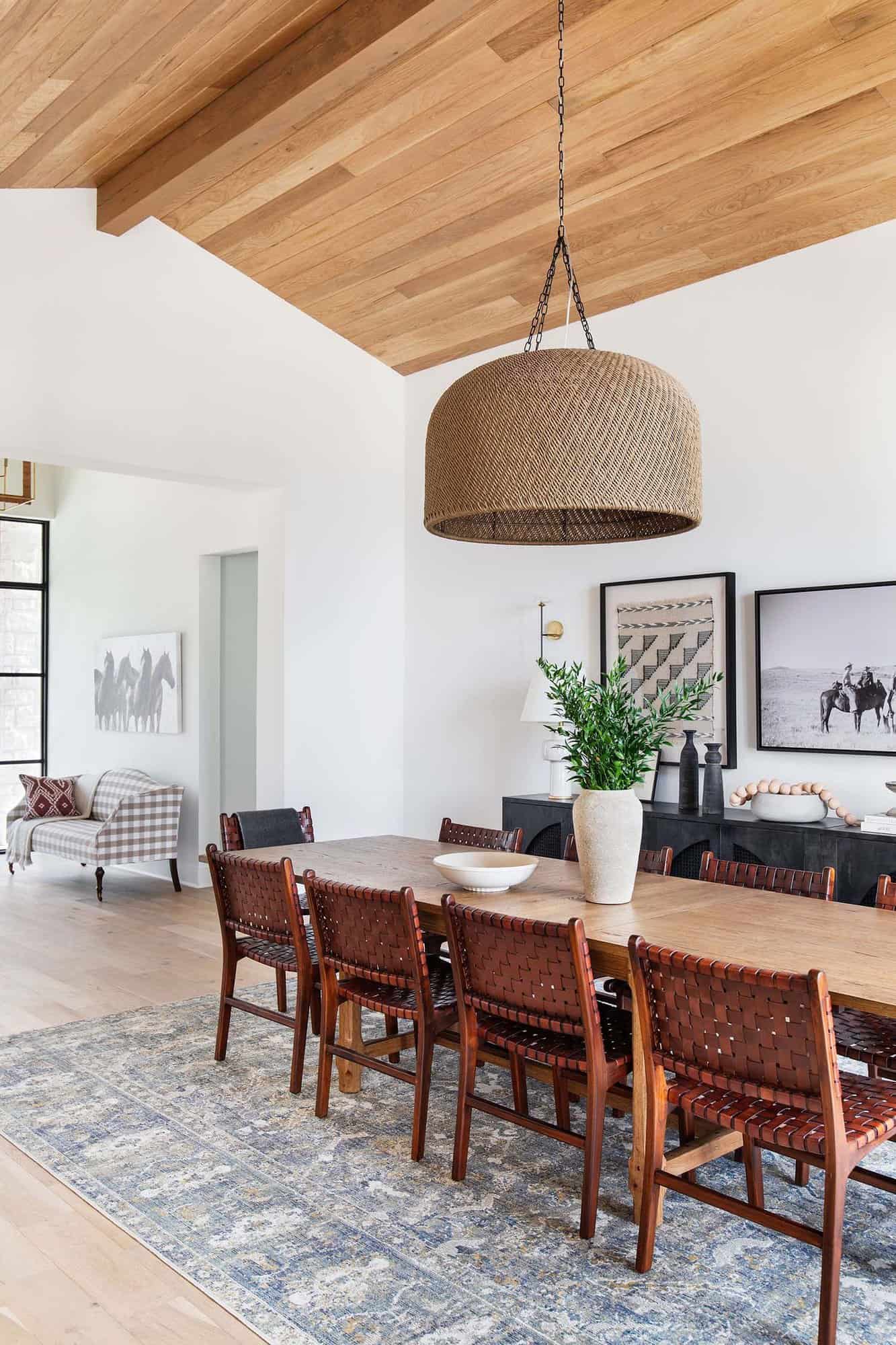 modern ranch style dining room