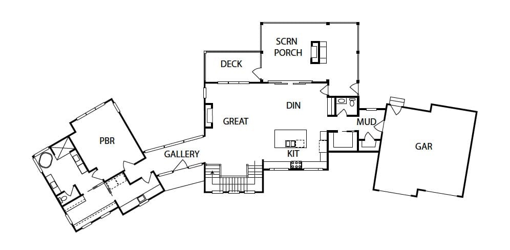 moody modern mountain home floor plan
