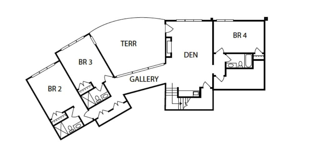 moody modern mountain home floor plan