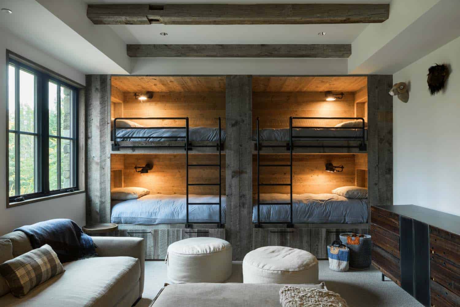 mountain modern kids bunk bedroom