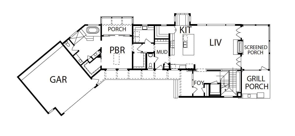modern mountain home lower level floor plan