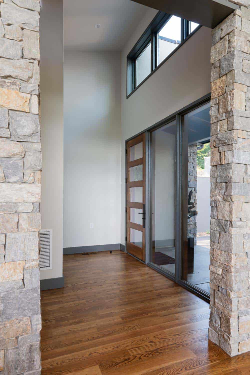 modern mountain home entry