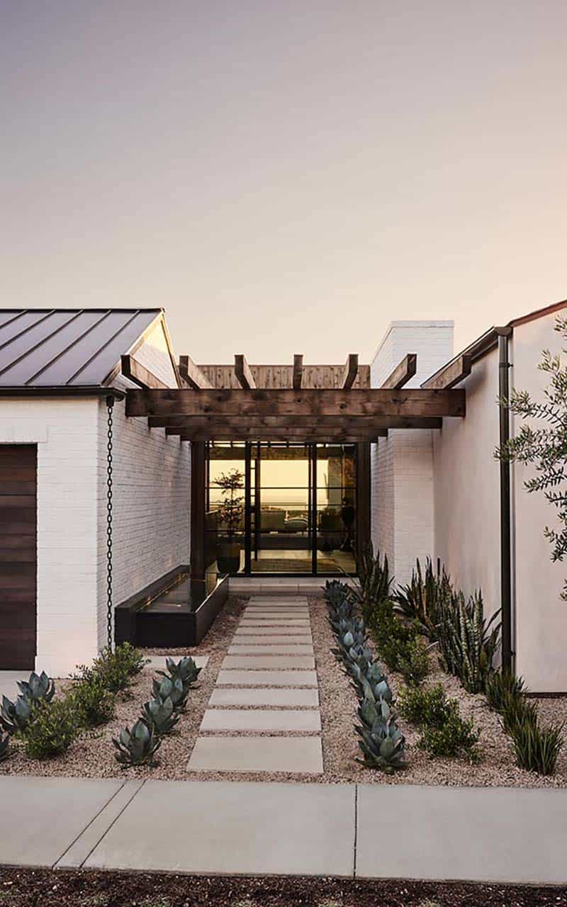 organic modern home exterior entry