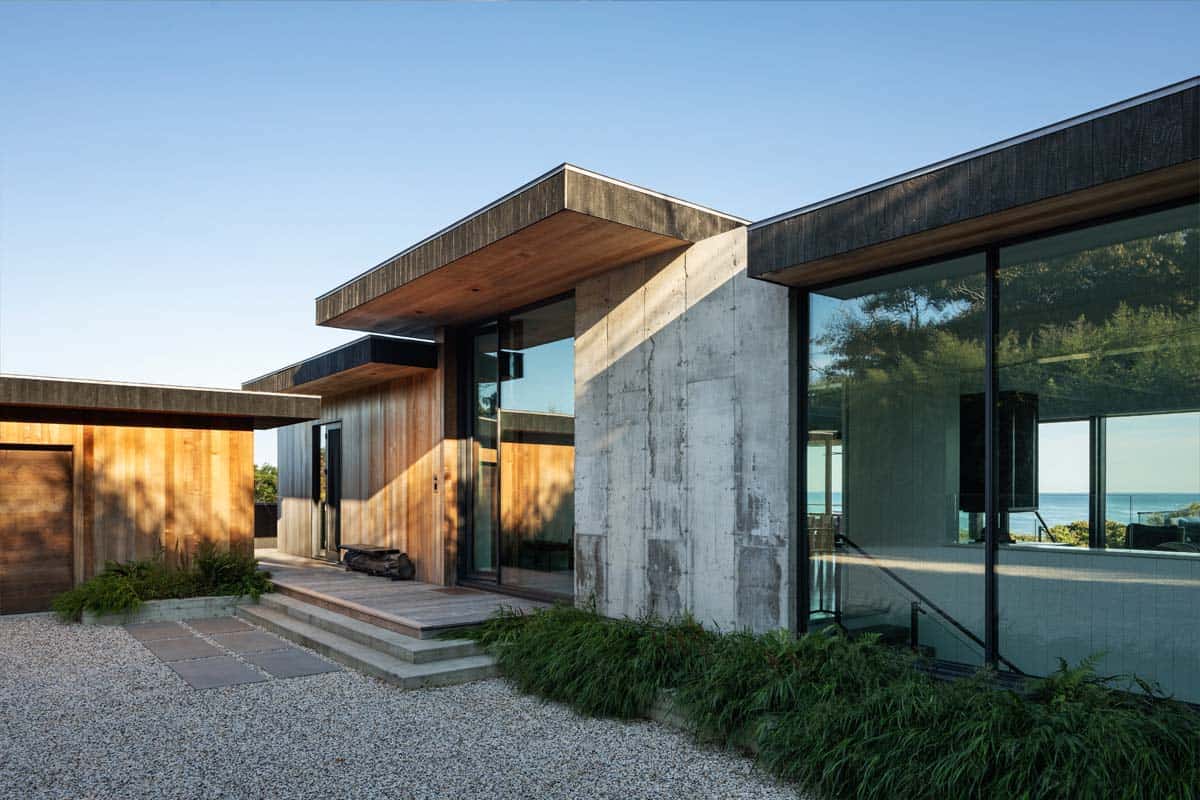contemporary oceanside home exterior