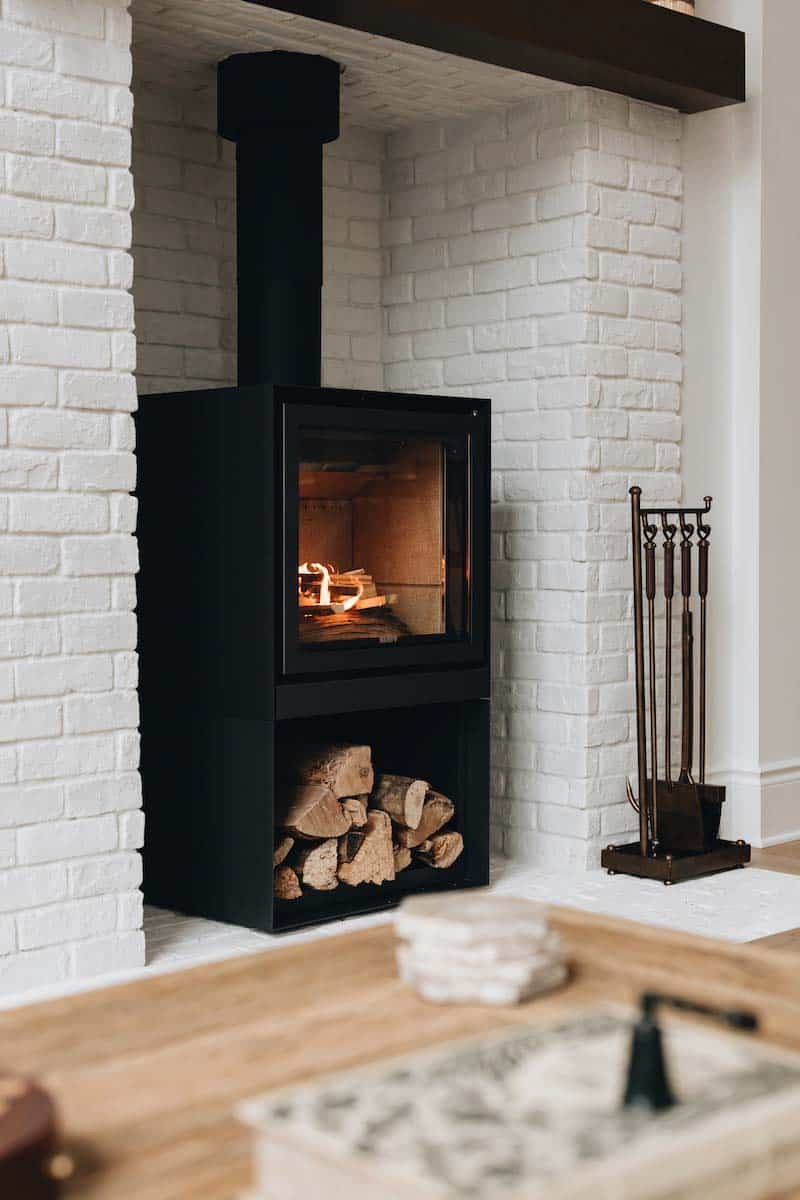 modern stove fireplace