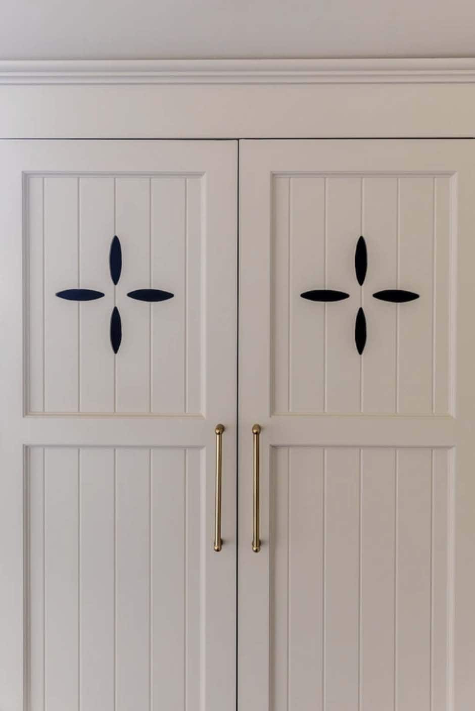 transitional built-in cabinet detail
