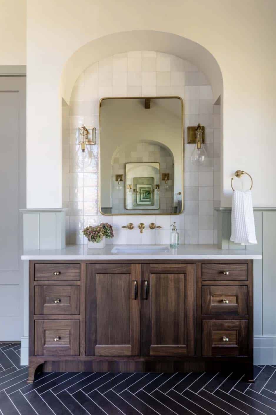 transitional bathroom vanity