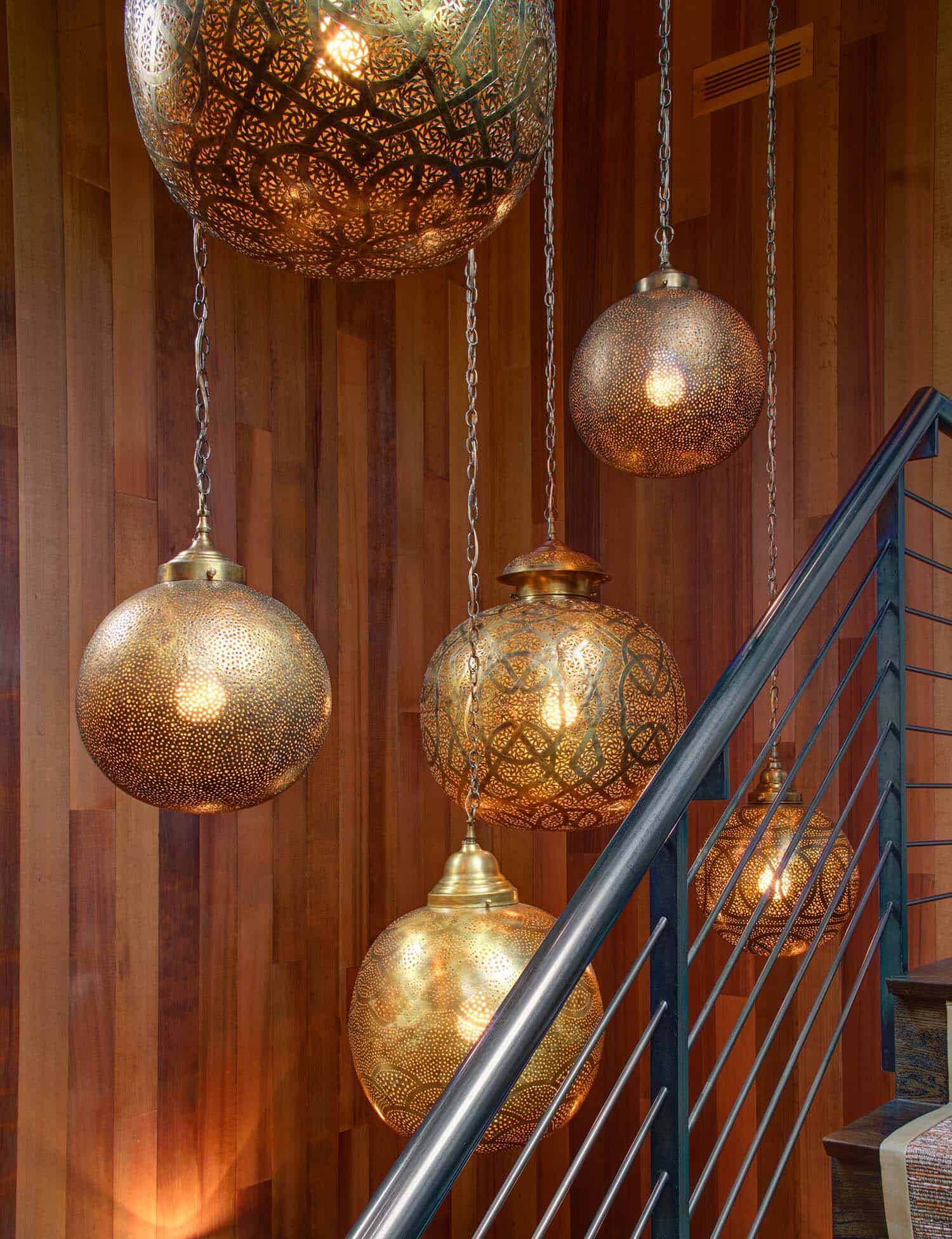 modern rustic staircase detail