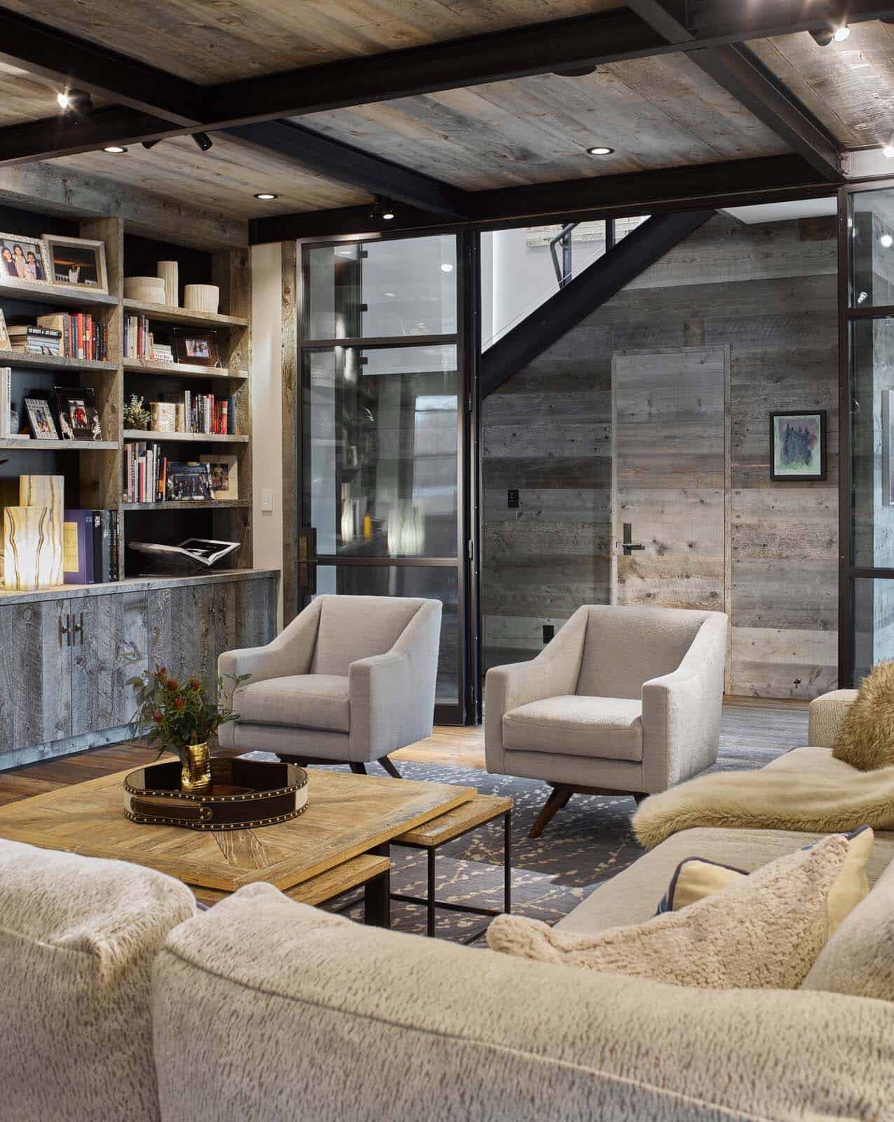 rustic home library