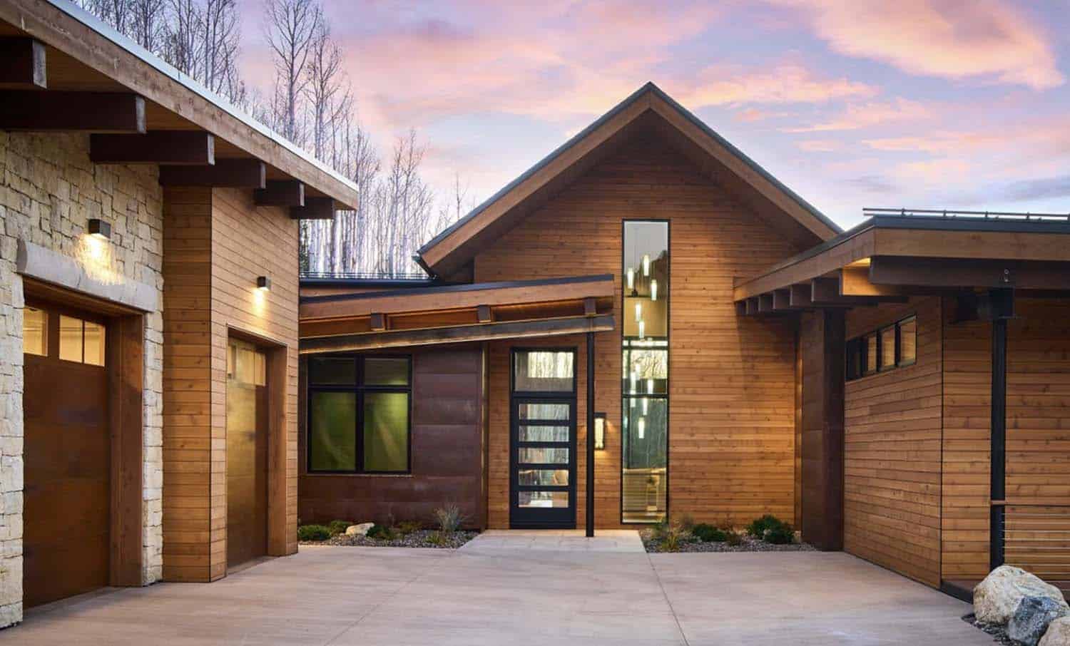 casual modern mountain home exterior