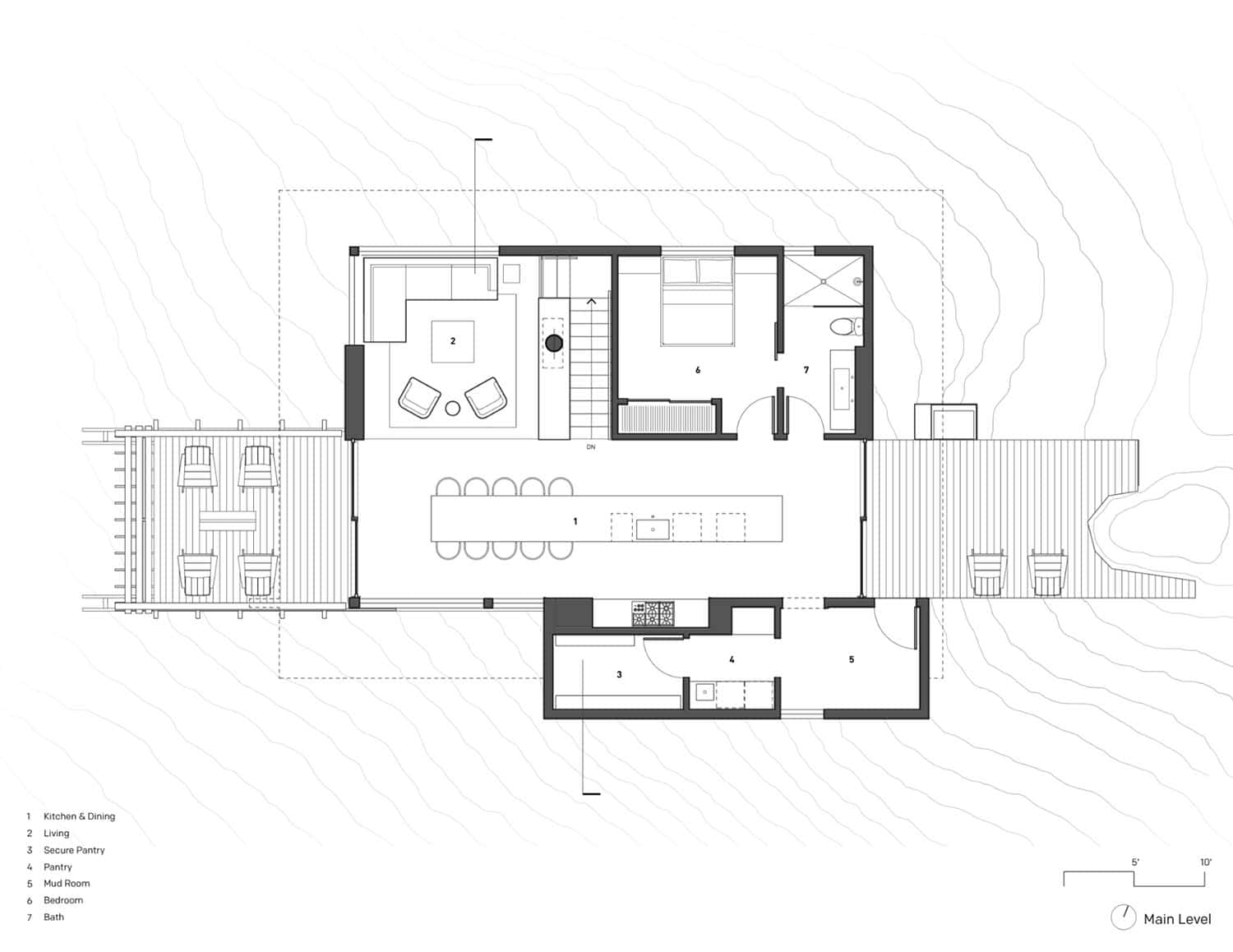 contemporary mountain cabin floor plan