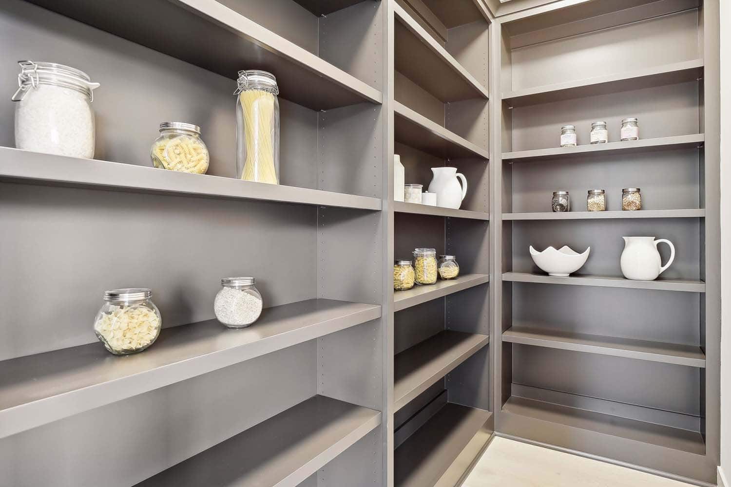 contemporary kitchen walk-in pantry