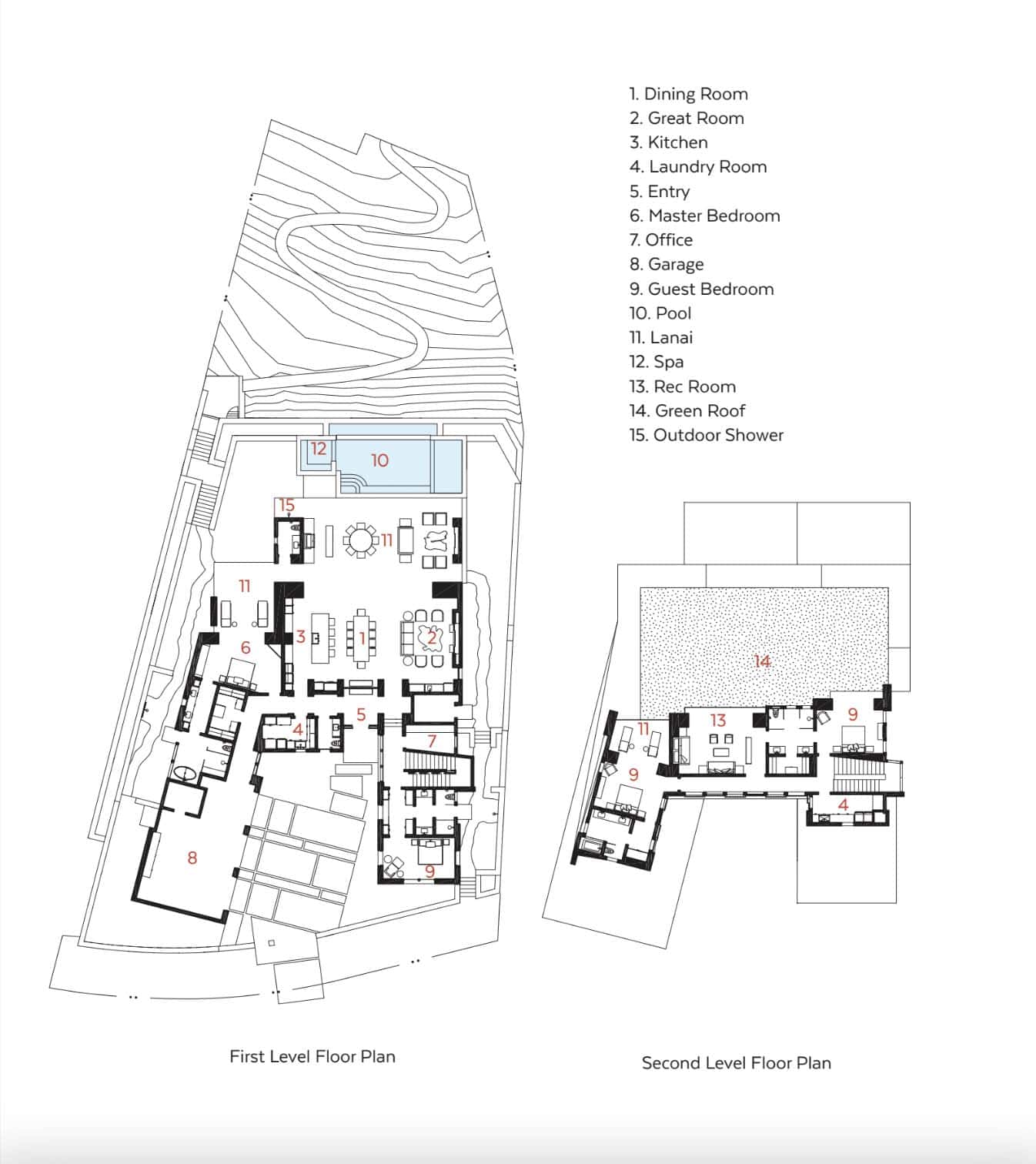 contemporary beach house floor plan