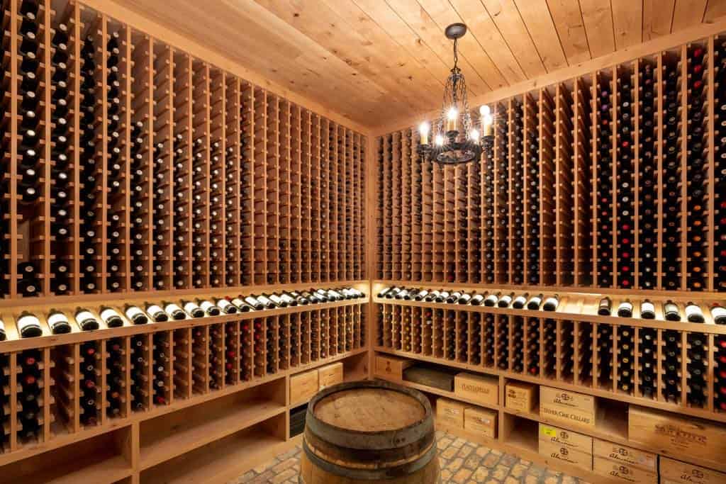 contemporary farmhouse wine cellar