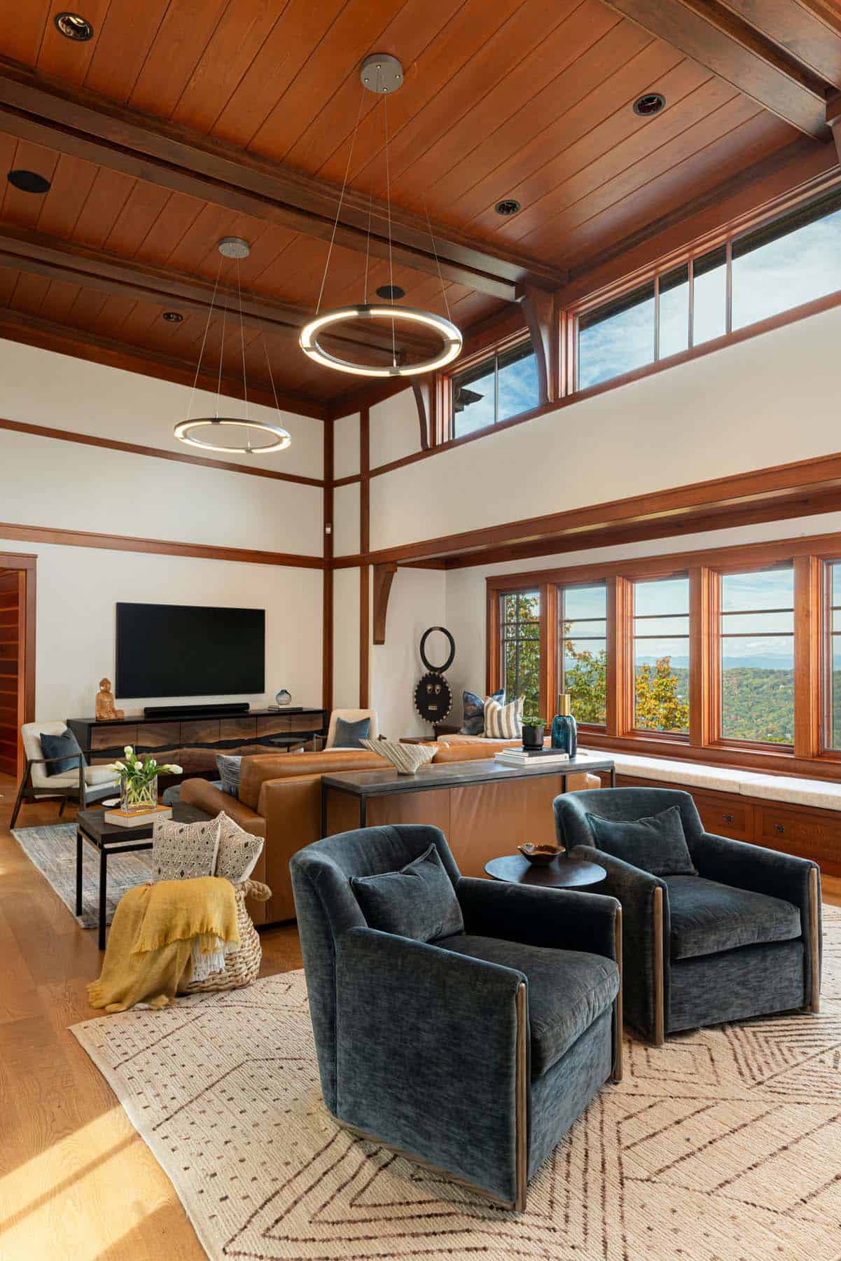 contemporary craftsman style living room