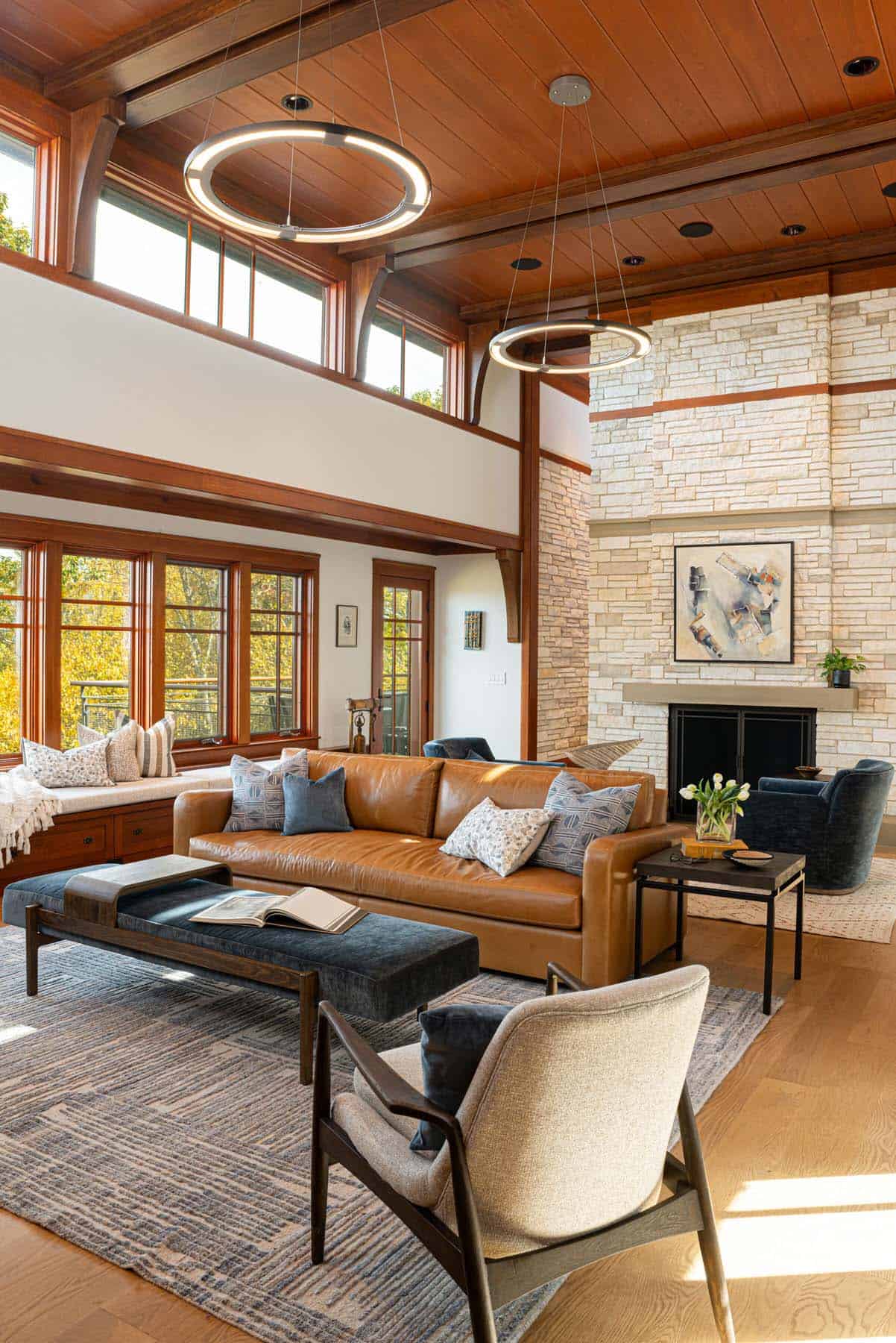 contemporary craftsman style living room