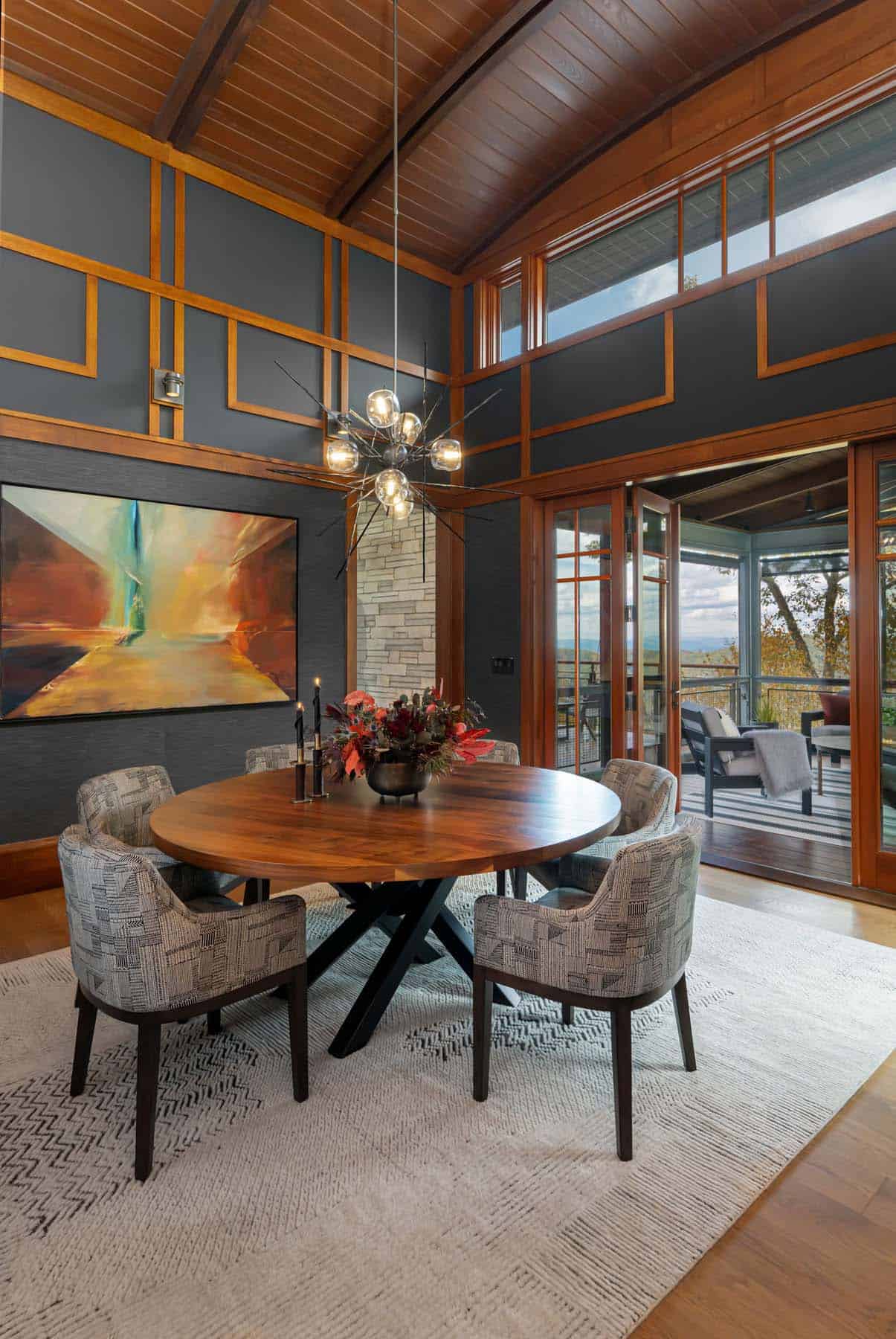 contemporary craftsman style dining room