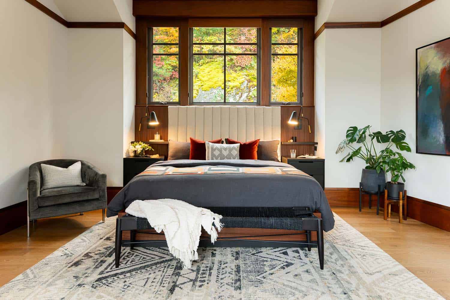 contemporary craftsman style bedroom