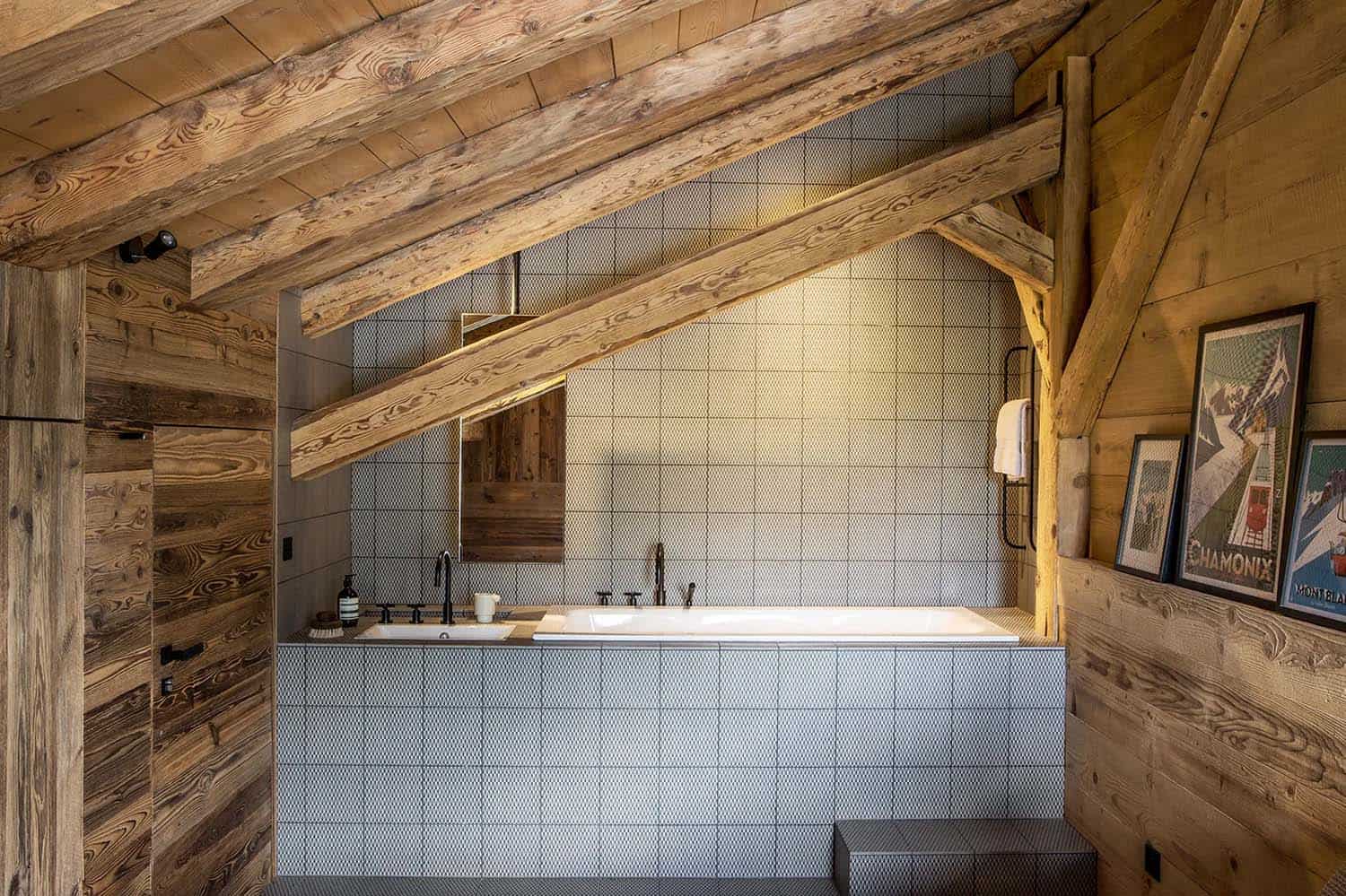 rustic modern bathroom