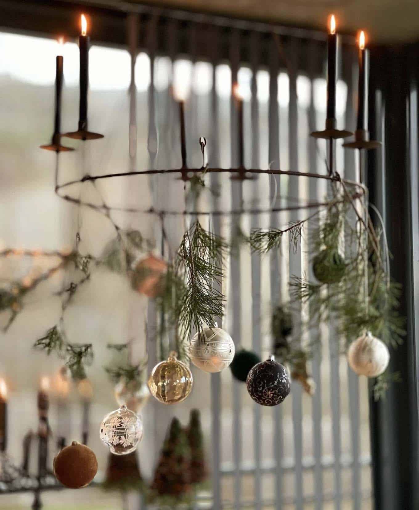 christmas ornament chandelier 