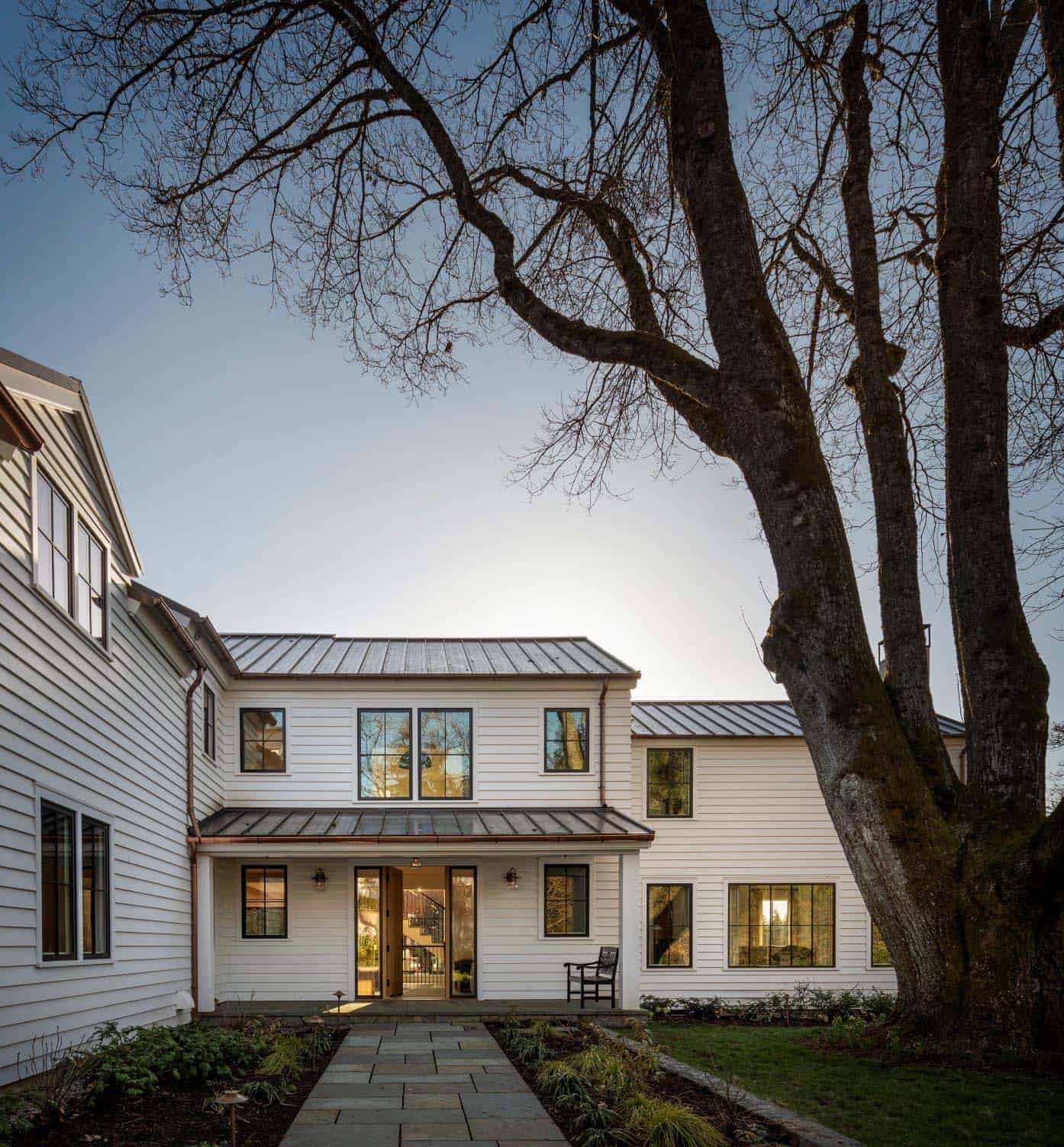 modern farmhouse-inspired home exterior 