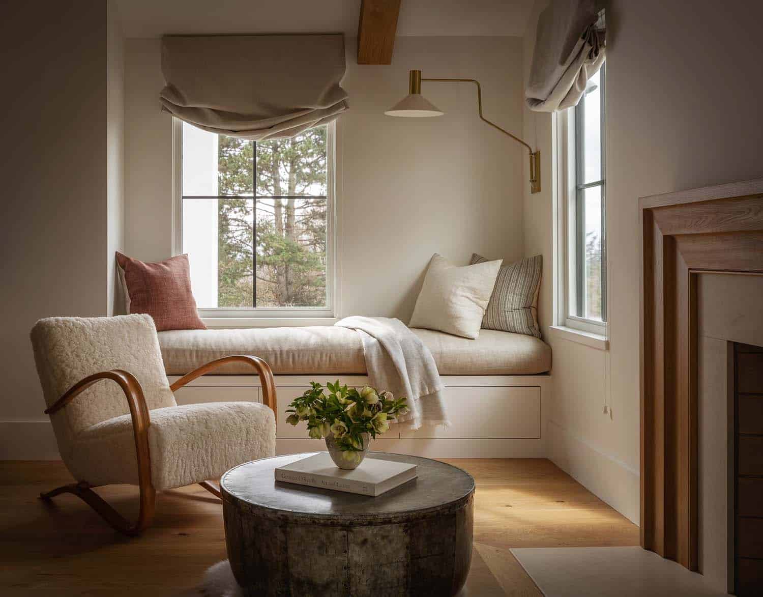 modern farmhouse-inspired bedroom reading nook