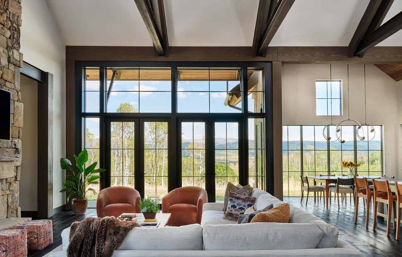 rustic modern living room
