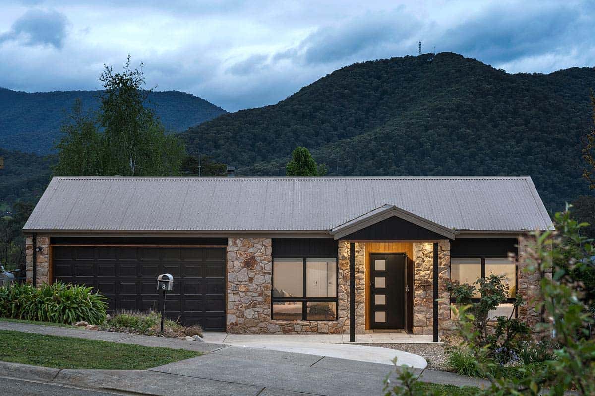 Scandinavian alpine style home exterior