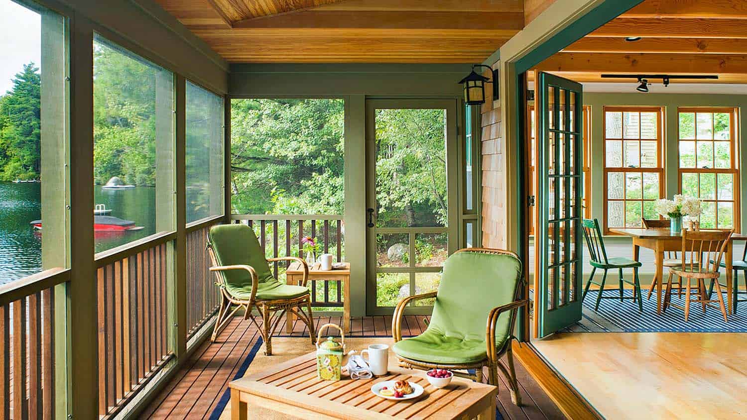 rustic covered porch