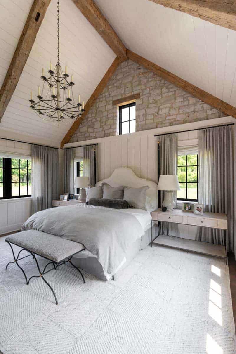 contemporary farmhouse style bedroom