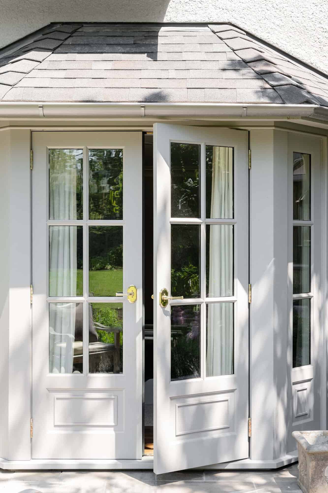 traditional home exterior with French doors