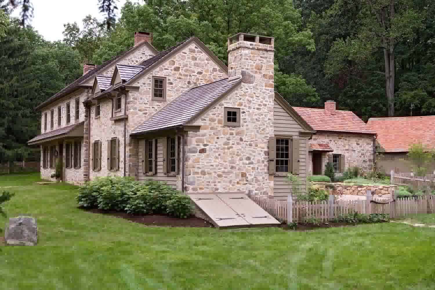 stone farmhouse exterior