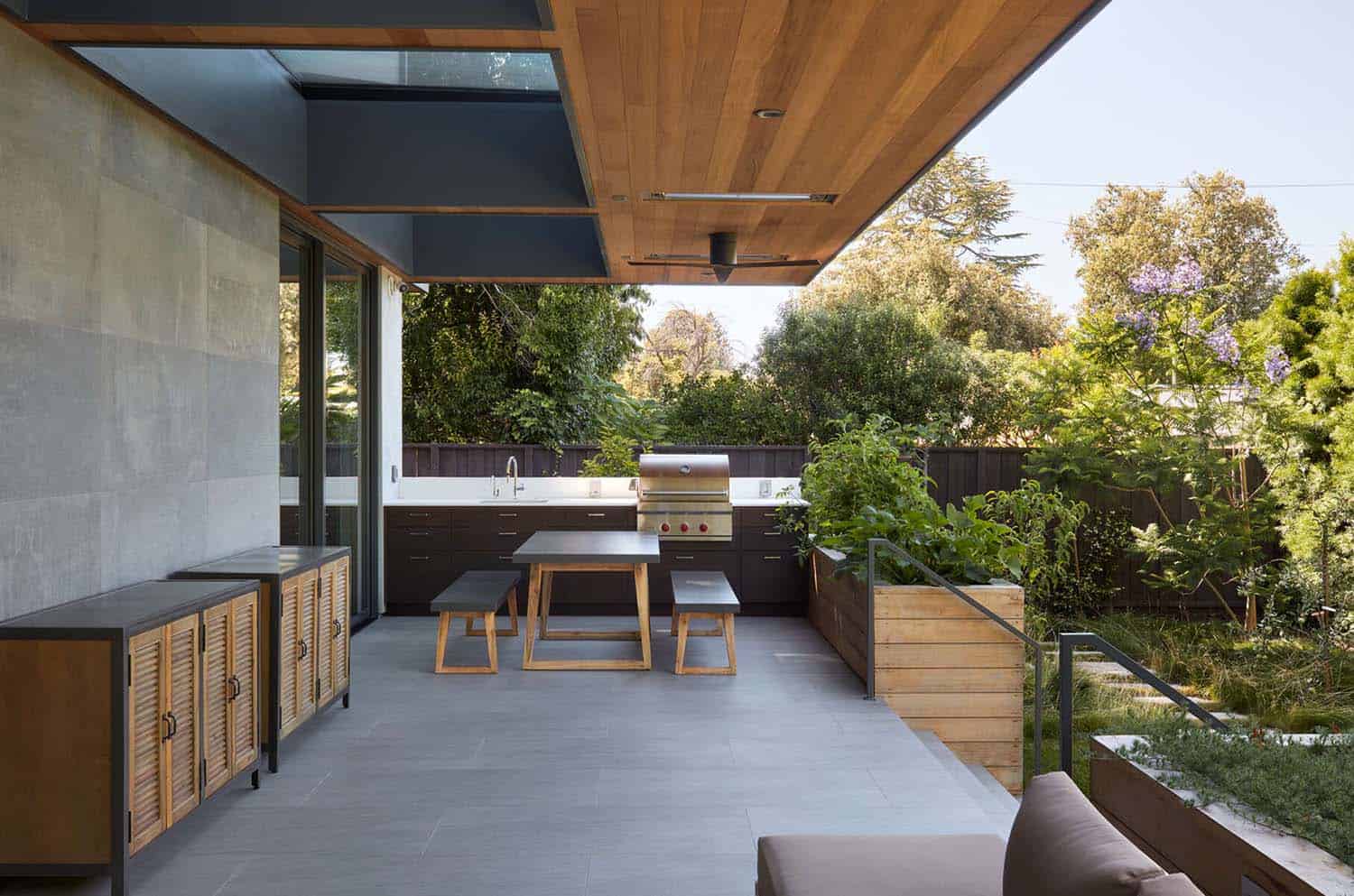 modern covered outdoor patio