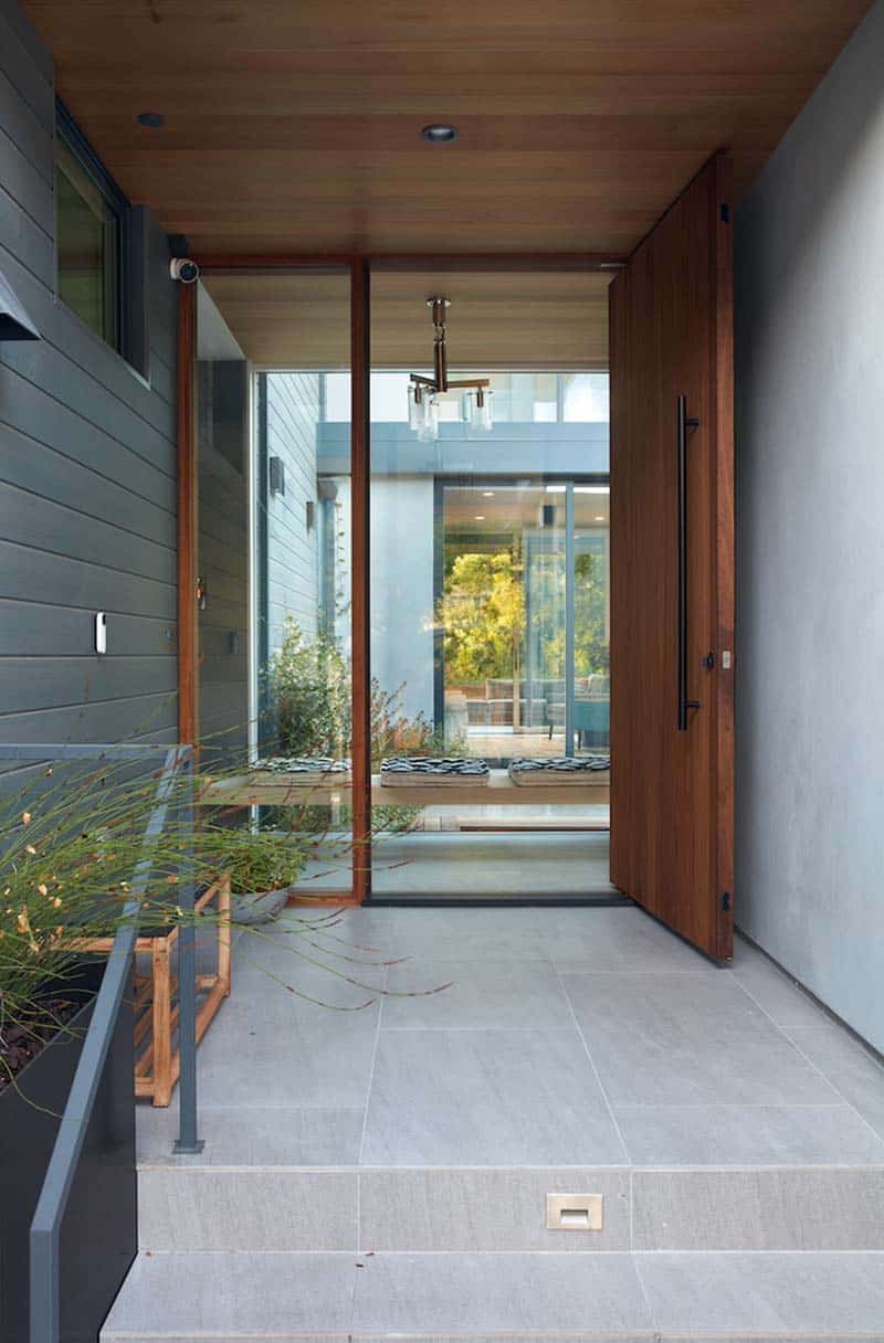 modern home exterior entry